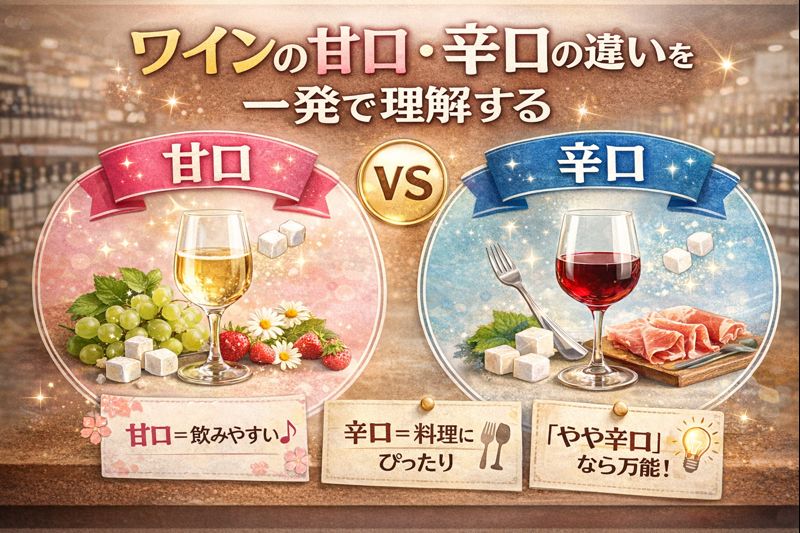 ワインの甘口・辛口の違いを一発で理解する